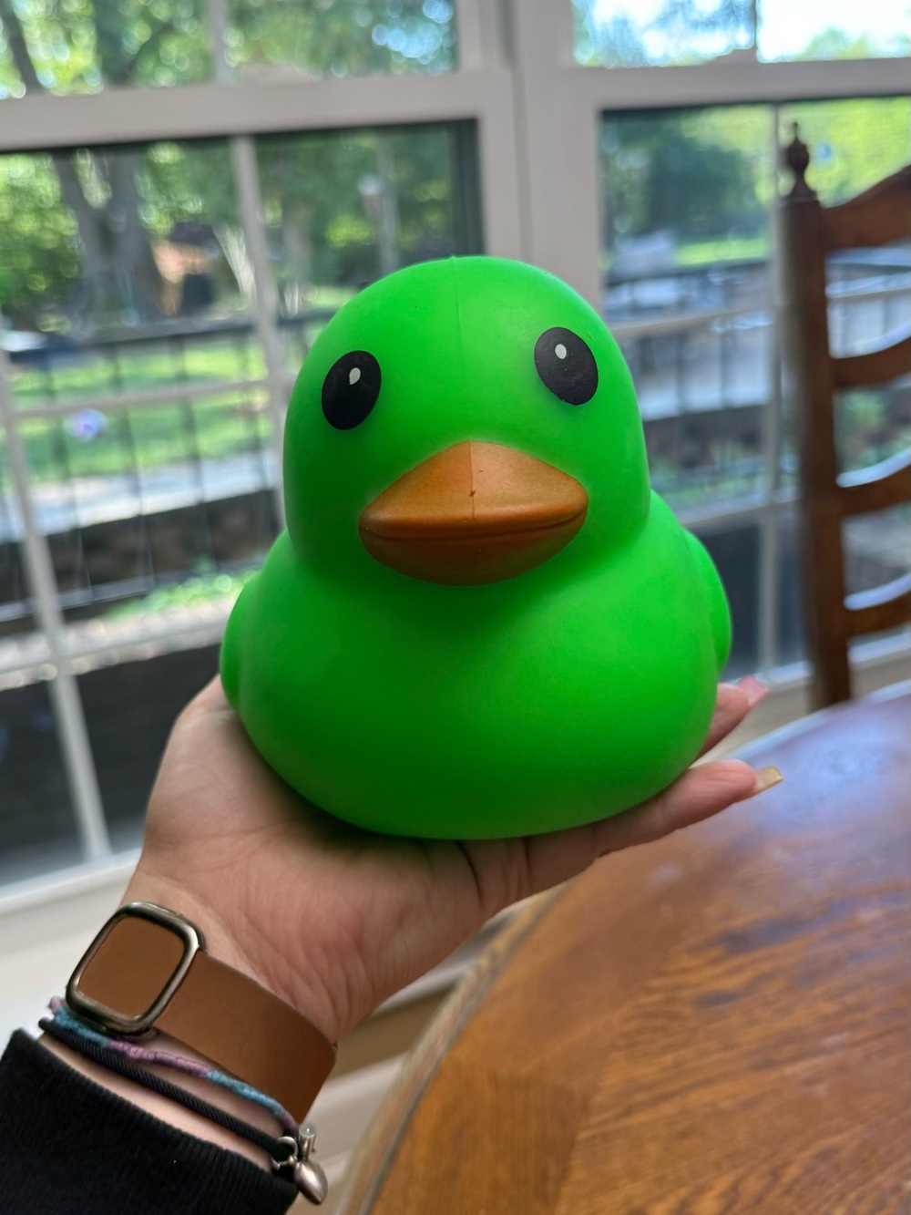 Viral Squishy Green Laffy Quack Duck Toy